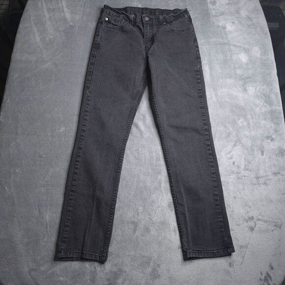 Levis Mens 511 Slim Fit Black Jeans 32 Straight Leg Stretch Altered - Picture 3 of 8